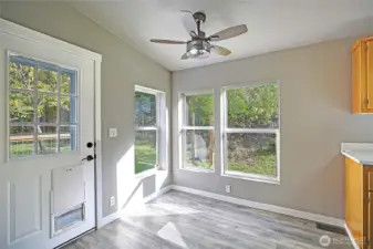 Love This Breakfast Nook/Seating Area w/ Deck and Orchard Door~