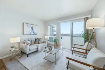 Yes, sliding doors to a VIEW patio from your living room.