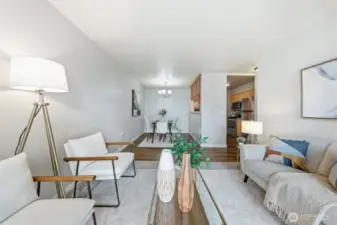 Living room looking in towards dining room