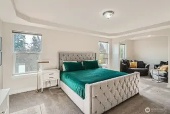 primary bedroom with sitting area