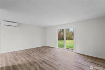 The home features a highly efficient mini-split heat pump- pictured here, and efficient lighting as well!