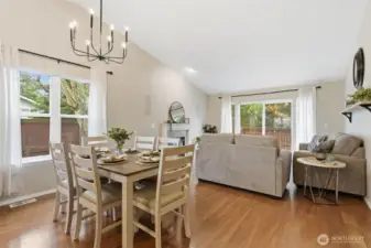 Vaulted ceilings throughout the main living areas