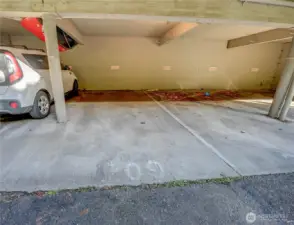 Covered Parking spot through security gate