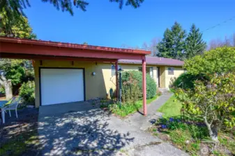 Attached 3-car garage