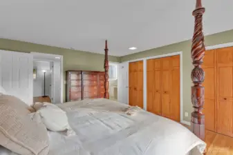 There are plenty of closets for storage and an ensuite bathroom.