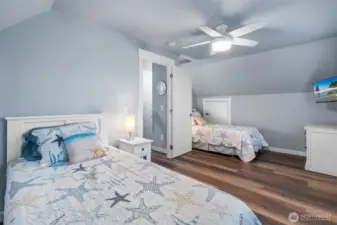 Another view of the upper guest bedroom.