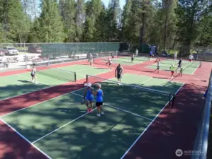 Pickle ball court right across the street