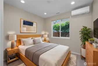 Ductless Air in private 2nd Bedroom.