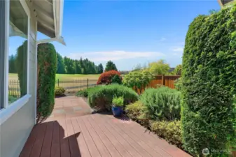 Deck outside slider door
