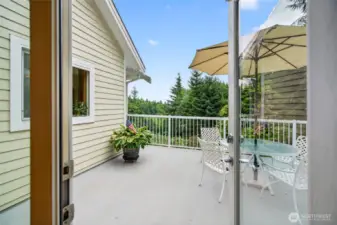 Patio with View of Mt. Baker