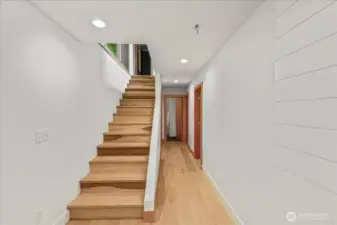 Custom built square-edge staircase