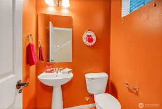 Move in ready half bath for guests.