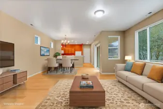 This space has so many options! Here is one such option set up for you.
