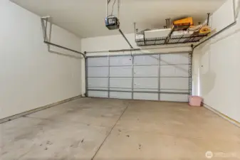 Super sized two car garage. Lots of room for storage