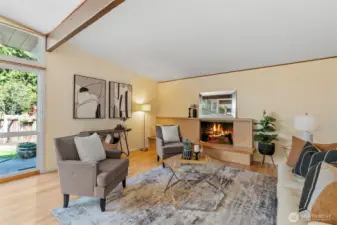 Enjoy vaulted ceilings and cozy up to the gas fireplace on cool winter evenings.