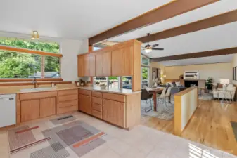 Tons of kitchen storage! Plenty of room for a mobile kitchen island too.