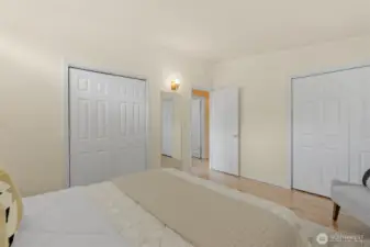 Wow! Double closets in the primary bedroom.