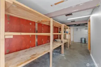 Garage area storage has room for everything! It's time to move in!