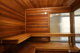 Sauna located on 2nd floor