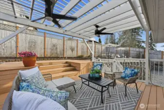 The new clear panel roof fills the space with natural light while keeping you dry year round.