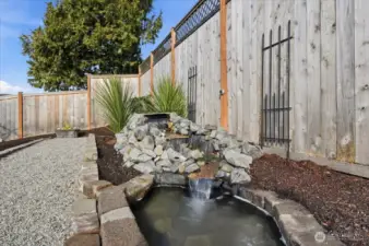 One of two ponds on the property, this peaceful water feature creates the most soothing backdrop.