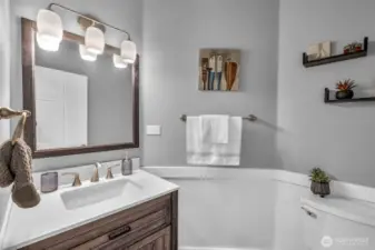 Guest half bath on the main floor