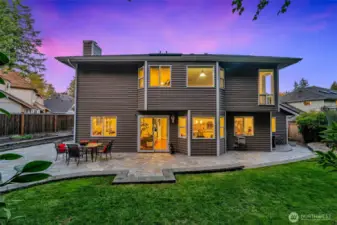 Beautifully landscaped, picturesque backyard