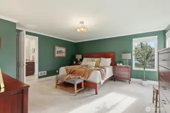 Spacious primary bedroom
