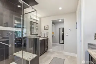 Primary bath with rain shower