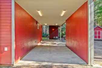 Covered garage can house an RV too!