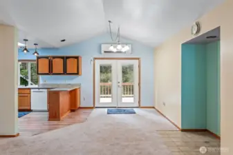 Frend doors to back deck