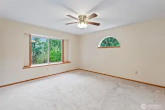 spacious primary bedroom