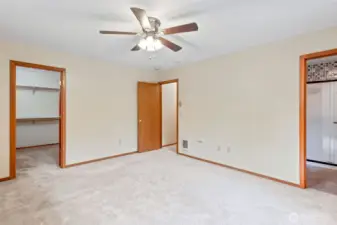 spacious primary bedroom