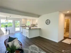 Open concept layout