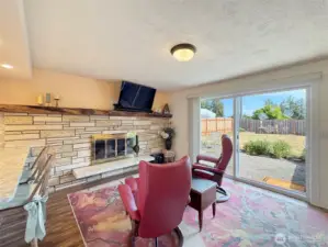 Family Room Leads to Backyard, Garage & Carport