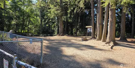 Off Leash Dog Park with trails & wooded area