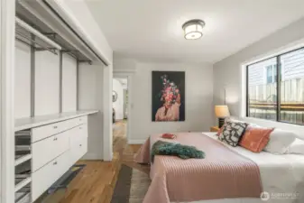 primary bedroom on main level with ensuite