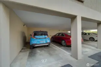 Parking space right next to door to building for convenient access. Lots of guest parking available.