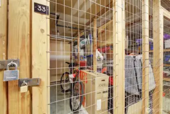 Large storage unit provided for each unit.