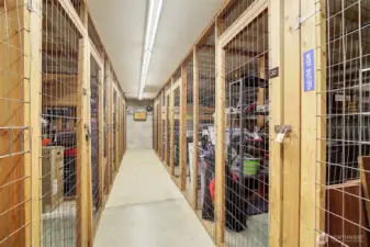 Storage room is conveniently located on main floor of building.