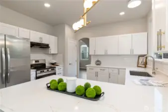 New appliances in modern kitchen.