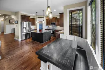 Seating area in kitchen