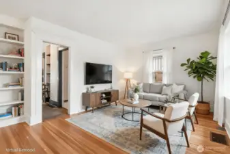 VIRTUALLY STAGED and REMODLED living space