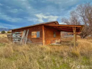 Side view of outbuilding