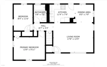 Main level floor plan. Great floor plan with seamless flow throughout