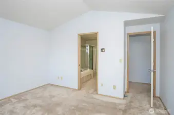 Alternate view of the primary suite and private ensuite.