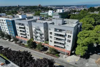 Climate Pledge Arena and Lumen Field in the distance.