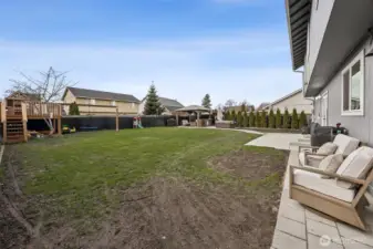 NEWLY installed are sprinklers for both front & back yards- keeping your grass green year round.