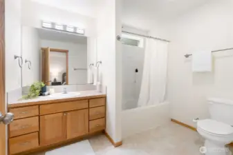 Spacious primary bathroom.