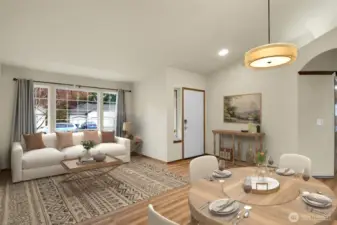 Entry into Living Room - Virtually Staged